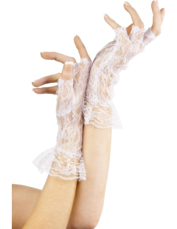 Mitaines blanches dentelle femme