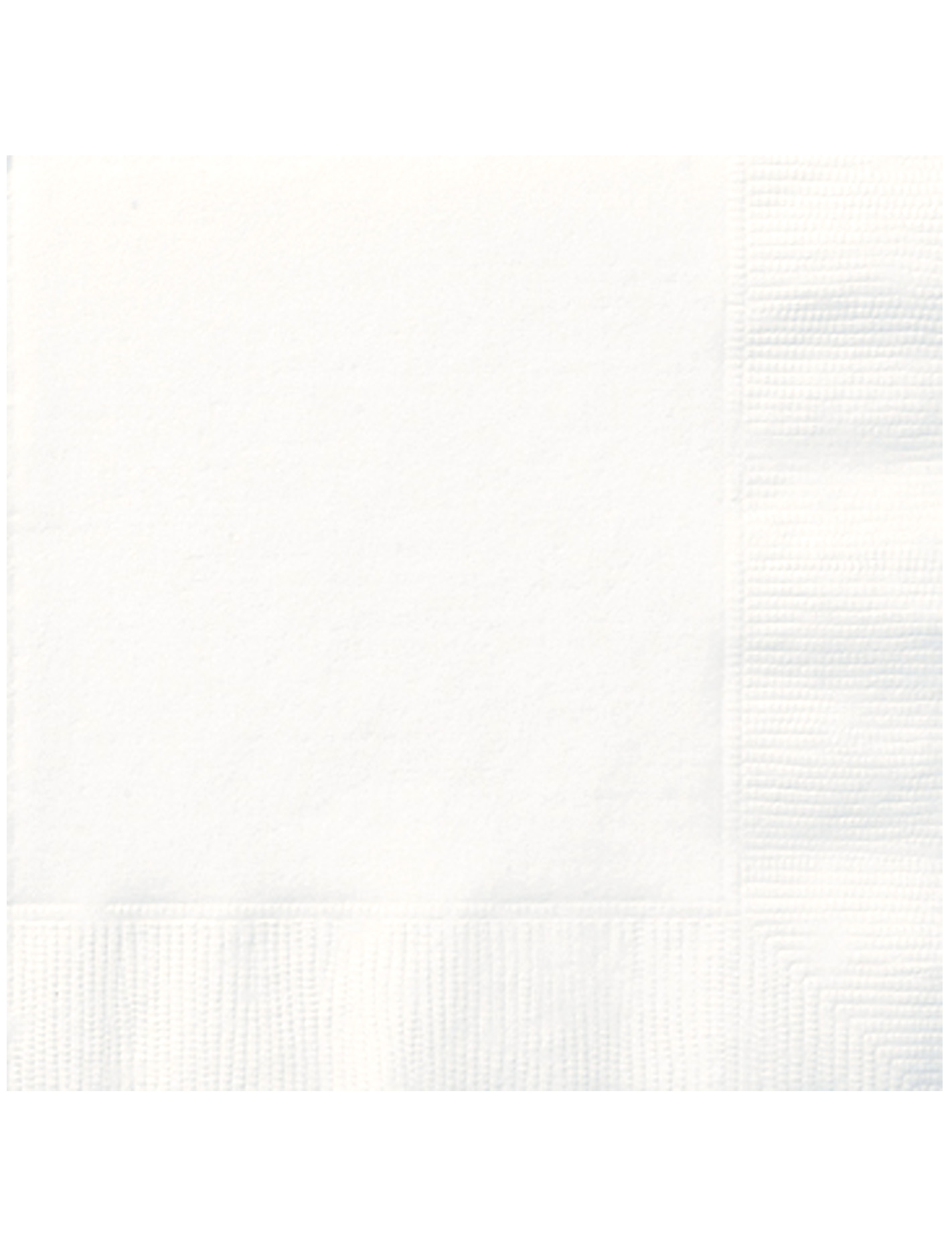100 Serviettes en papier Blanches 30 x 30 cm