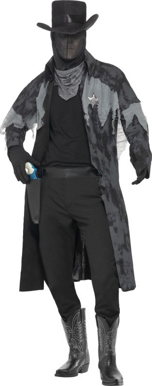 Déguisement fantôme shériff homme Halloween