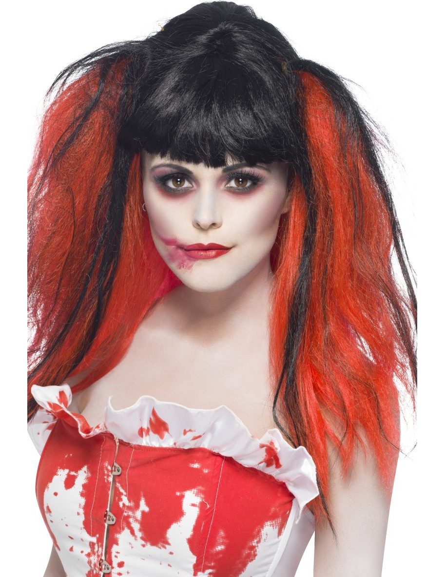 Perruque manga brune femme Halloween
