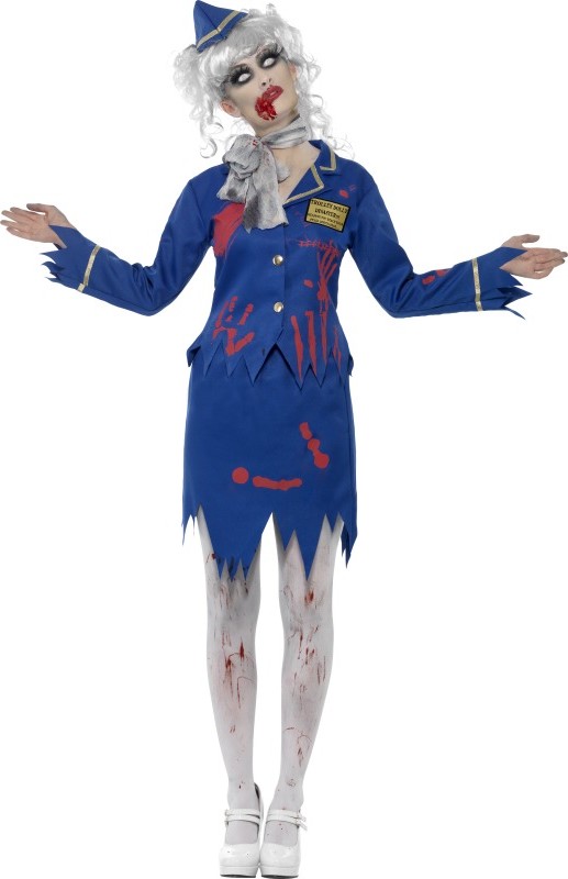 Déguisement zombie hôtesse de l'air femme Halloween