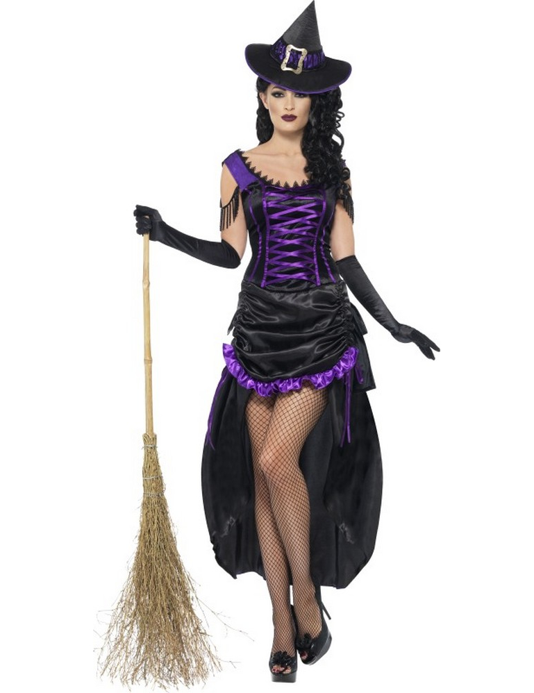 Déguisement sorcière violette sexy femme Halloween