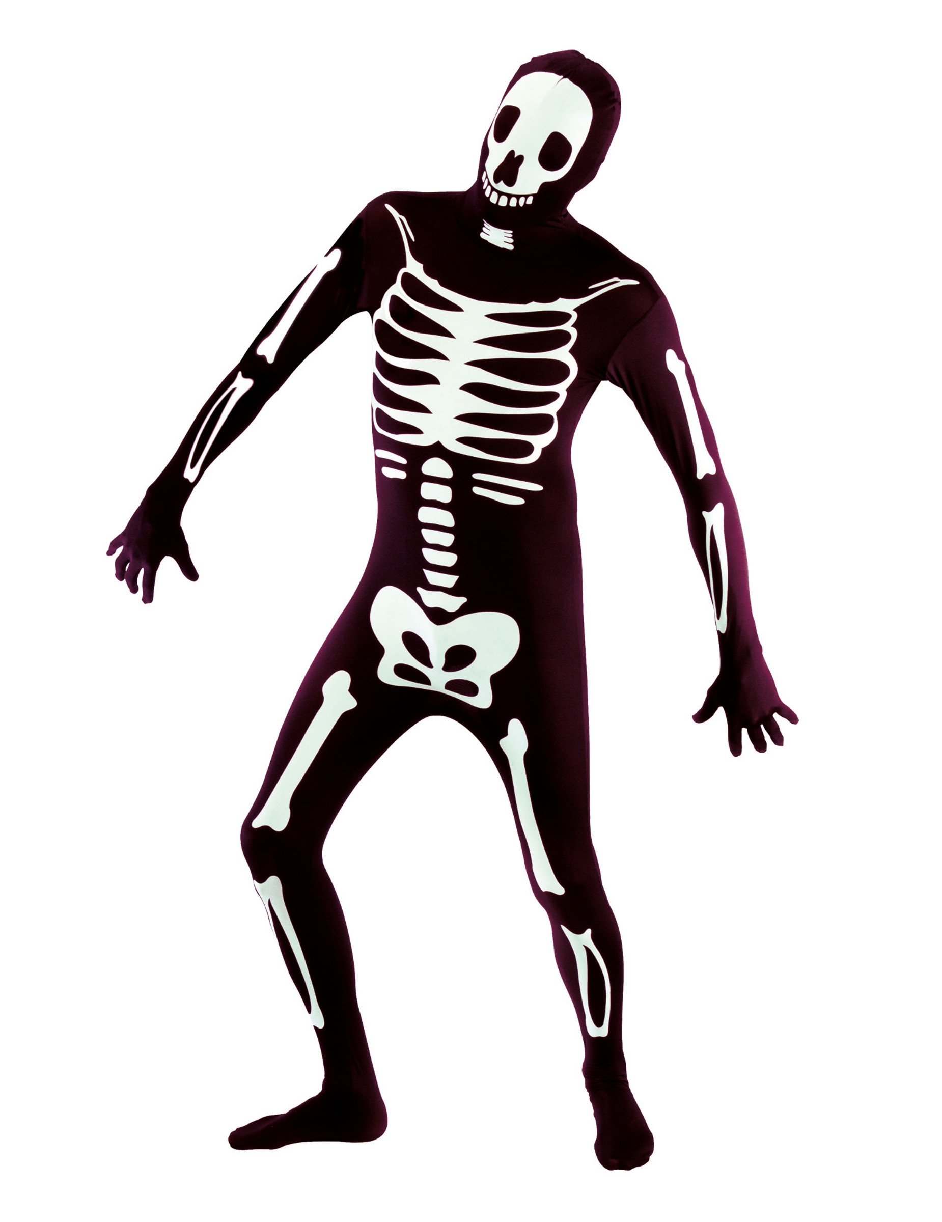 Déguisement seconde peau squelette adulte Halloween