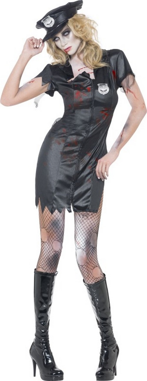 Déguisement zombie policière sexy femme Halloween