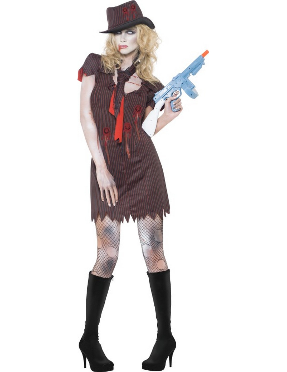 Déguisement zombie gangster sexy femme Halloween