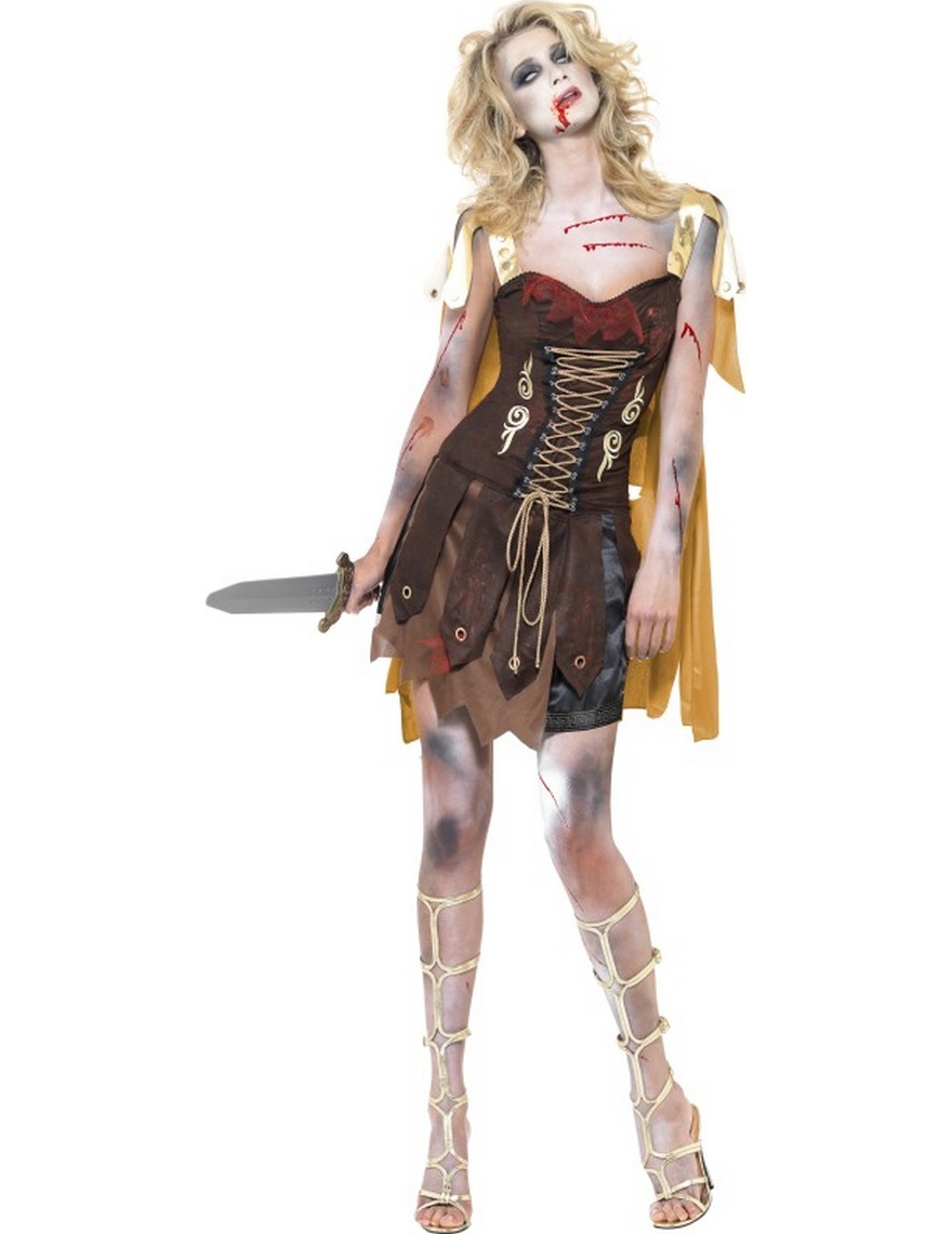 Déguisement zombie gladiateur sexy femme Halloween