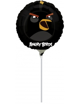 Ballon aluminum Angry Birds noir