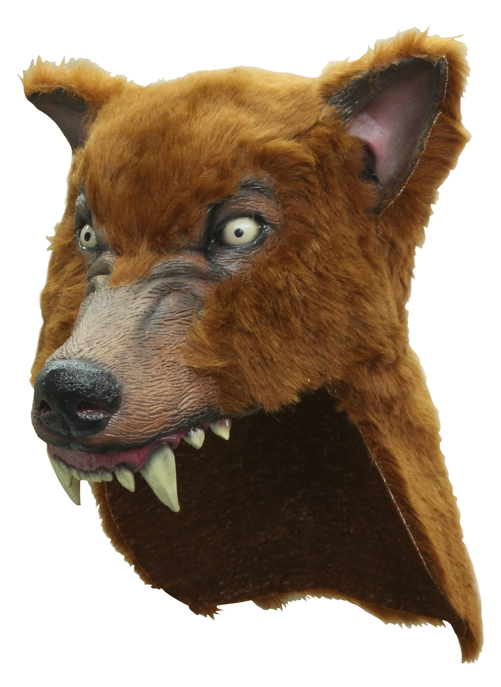 Casque loup marron adulte