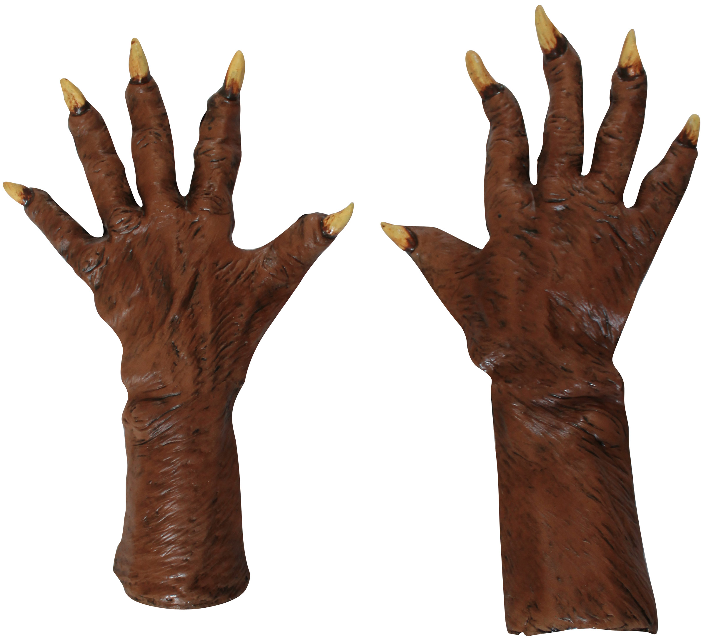 Gants marron loup garou adulte Halloween