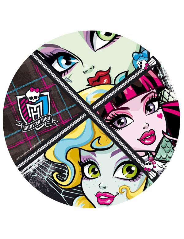 Disque azyme 20 cm Monster High