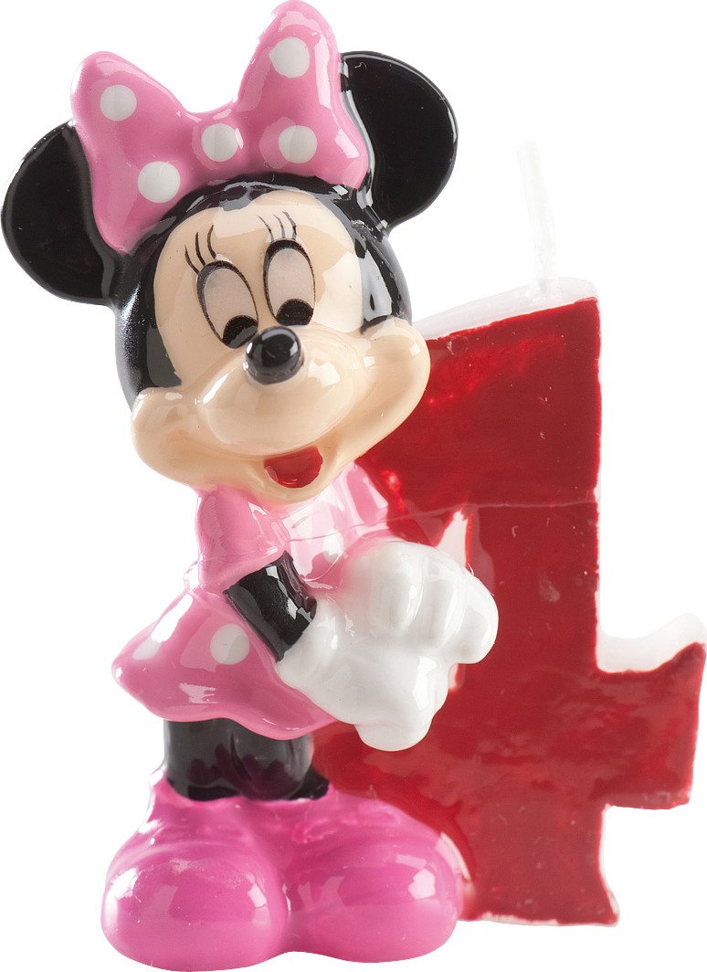 Bougie chiffre 4 Minnie