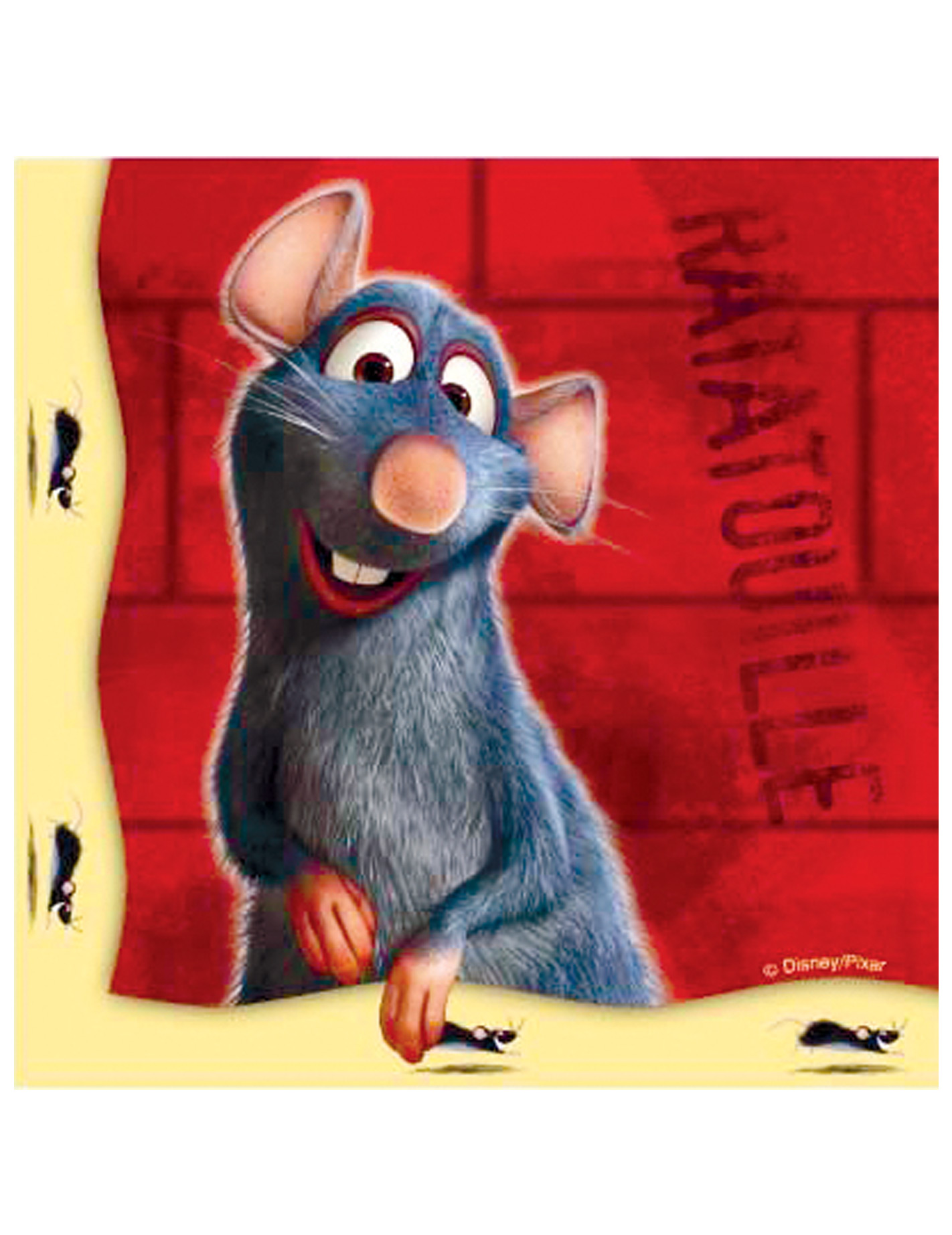 20 Serviettes en papier Ratatouille 33 x 33 cm