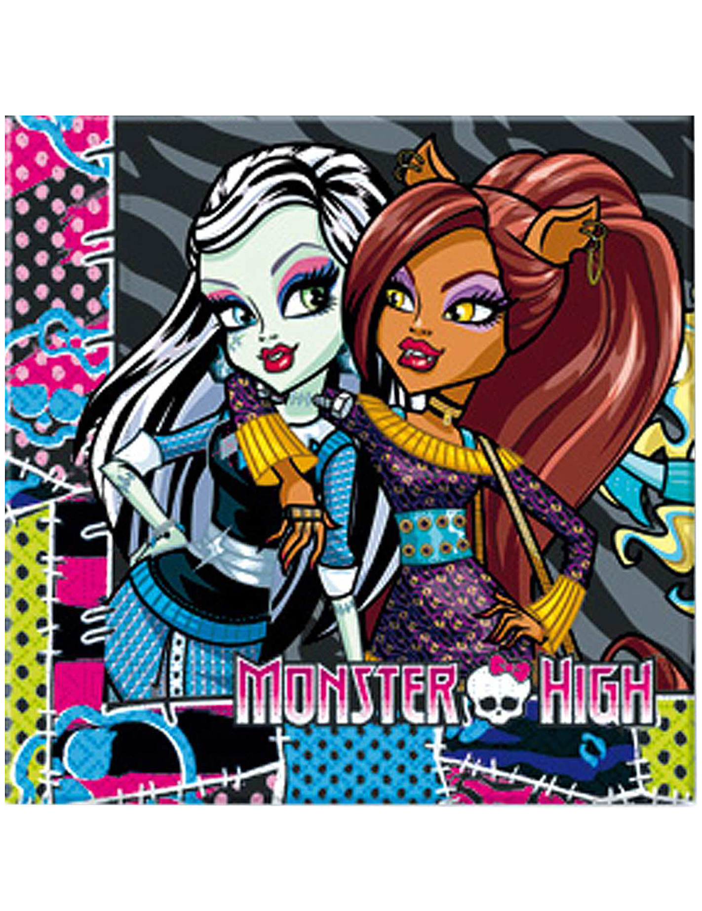 20 Serviettes en papier Monster high