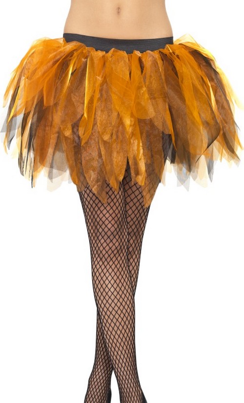 Tutu orange et noir femme
