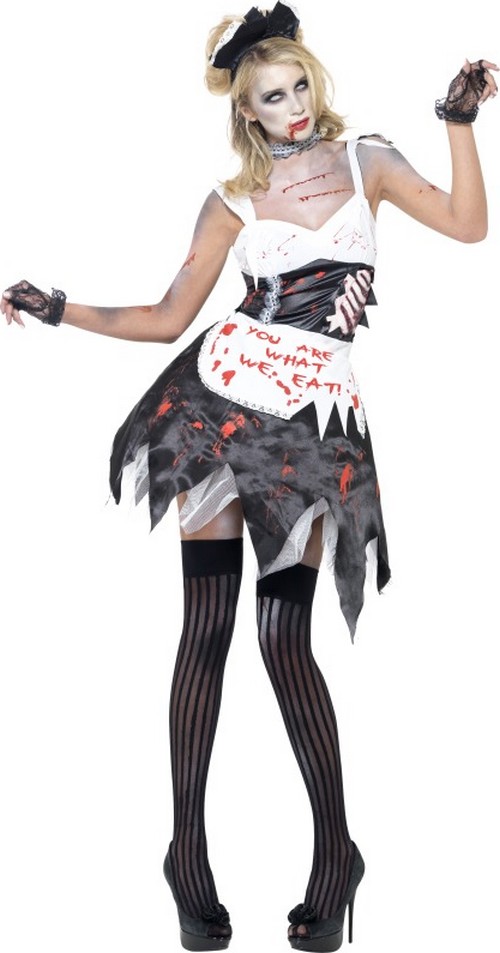 Déguisement zombie soubrette sexy femme Halloween