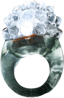 Bague magique blanche avec LED multicolore