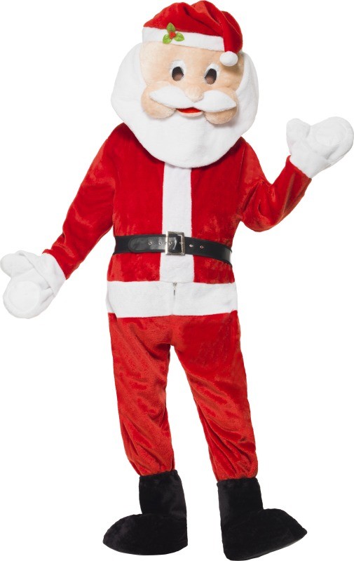Déguisement Père Noël mascotte adulte