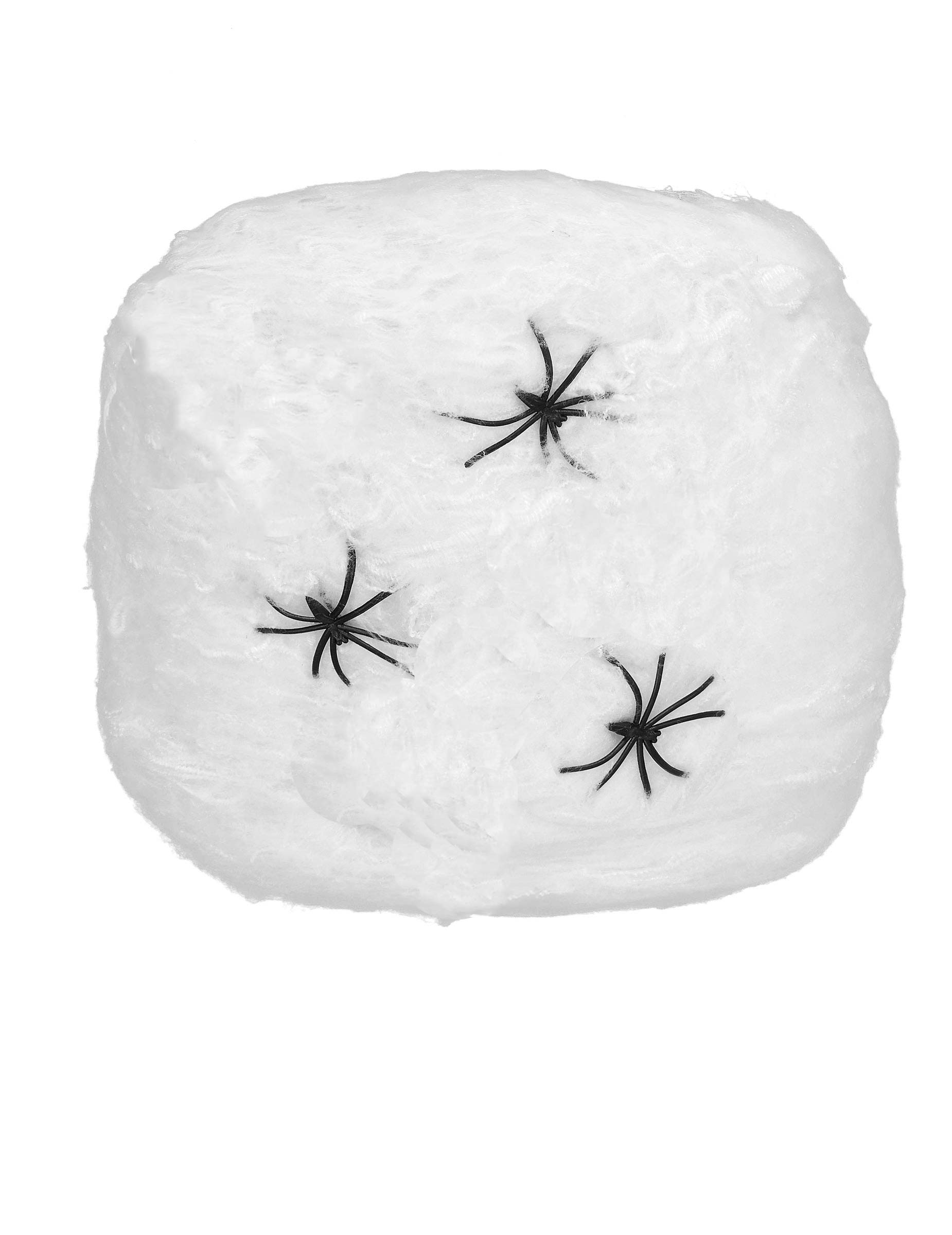 Décoration toile d'araignée blanche avec araignées 20 g Halloween