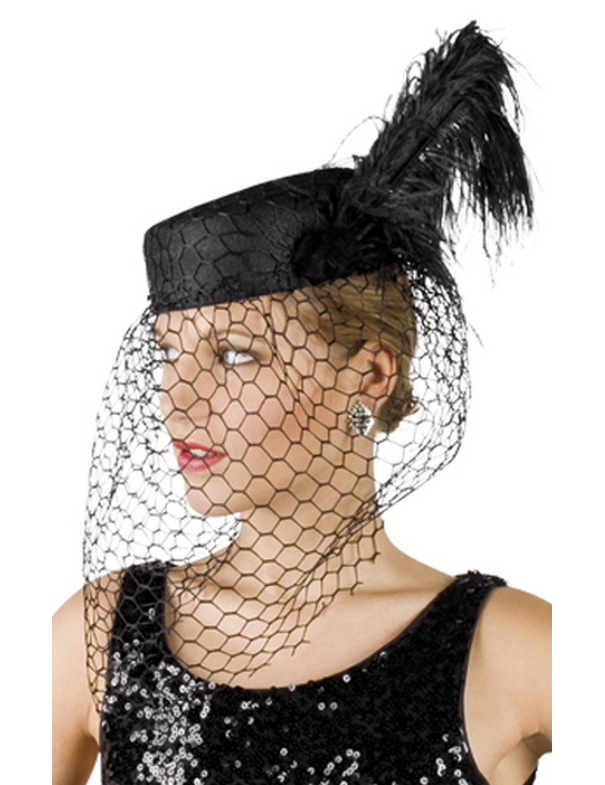 Coiffe veuve noire femme