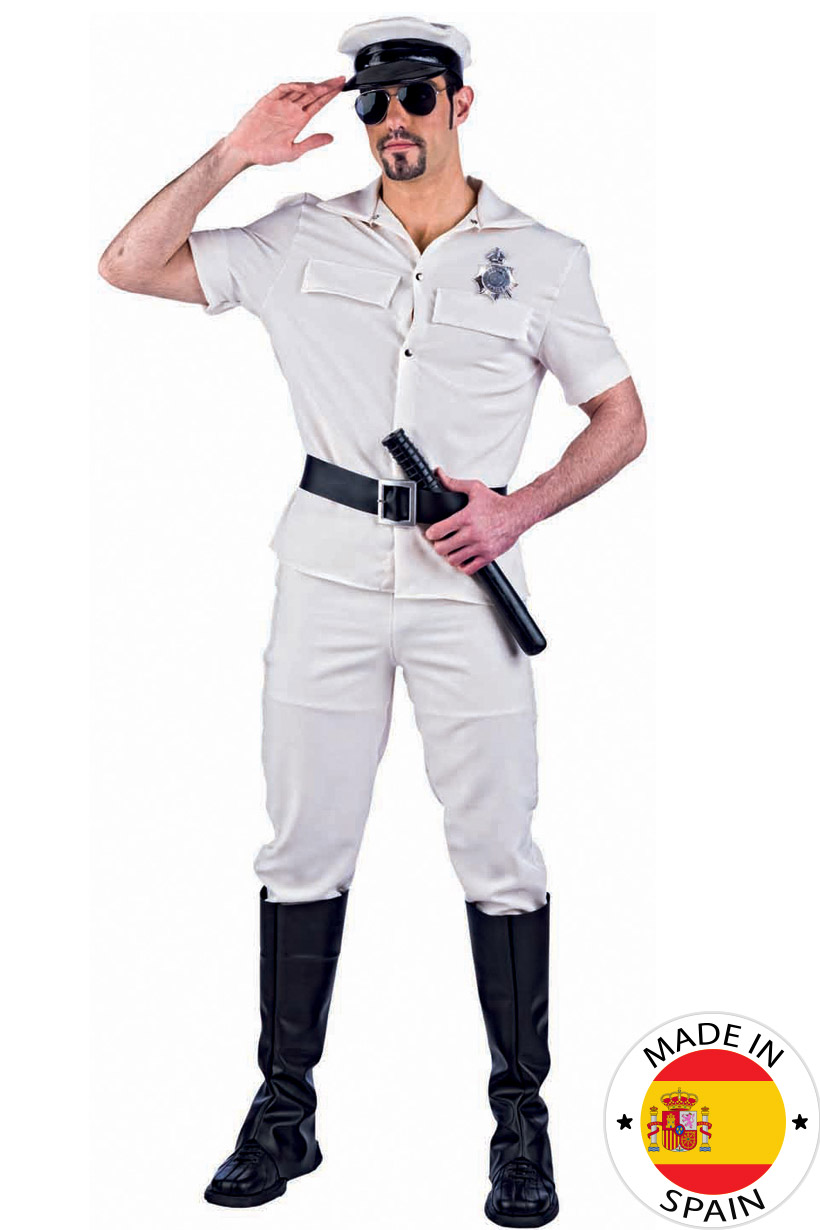 Déguisement Stripteaser Policier beige Sexy Homme