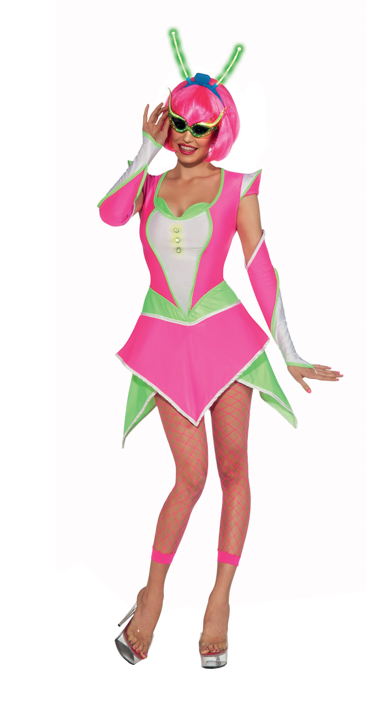 Déguisement alien fluo sexy femme