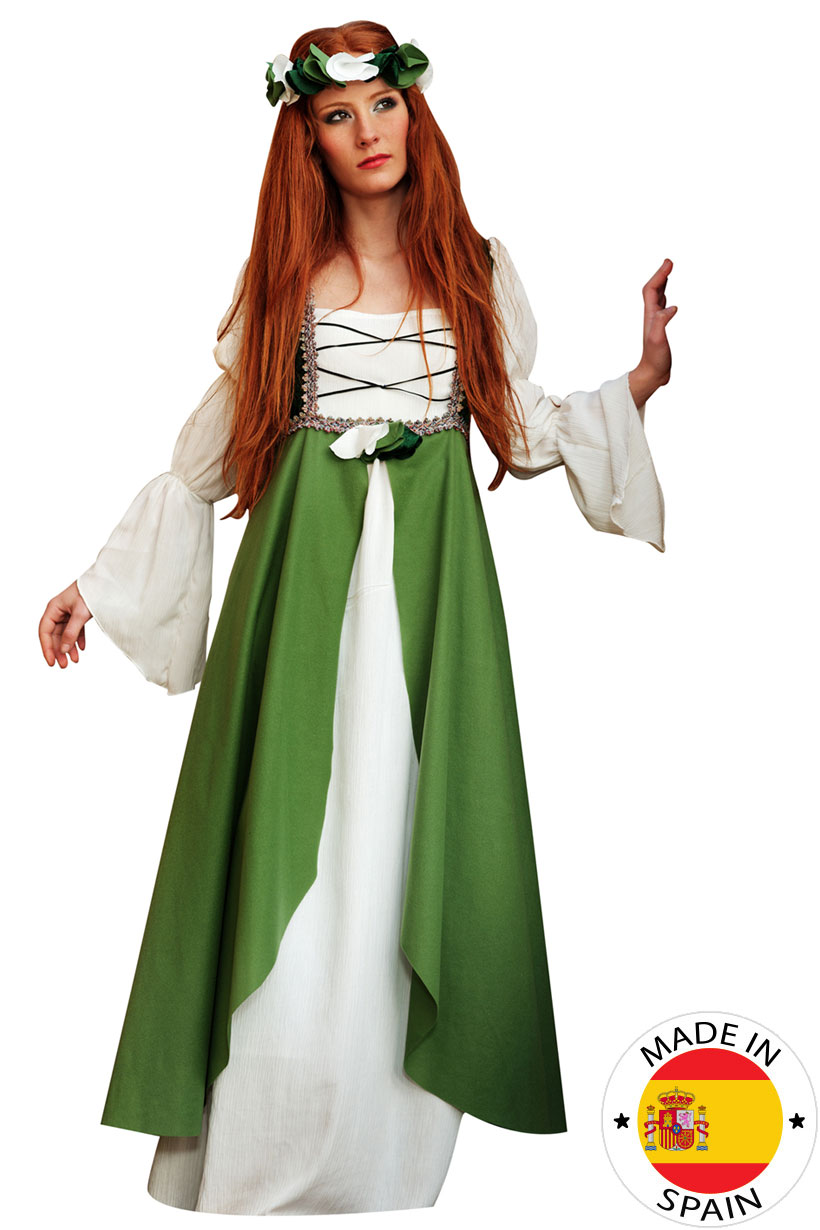 Déguisement Médiéval vert Femme