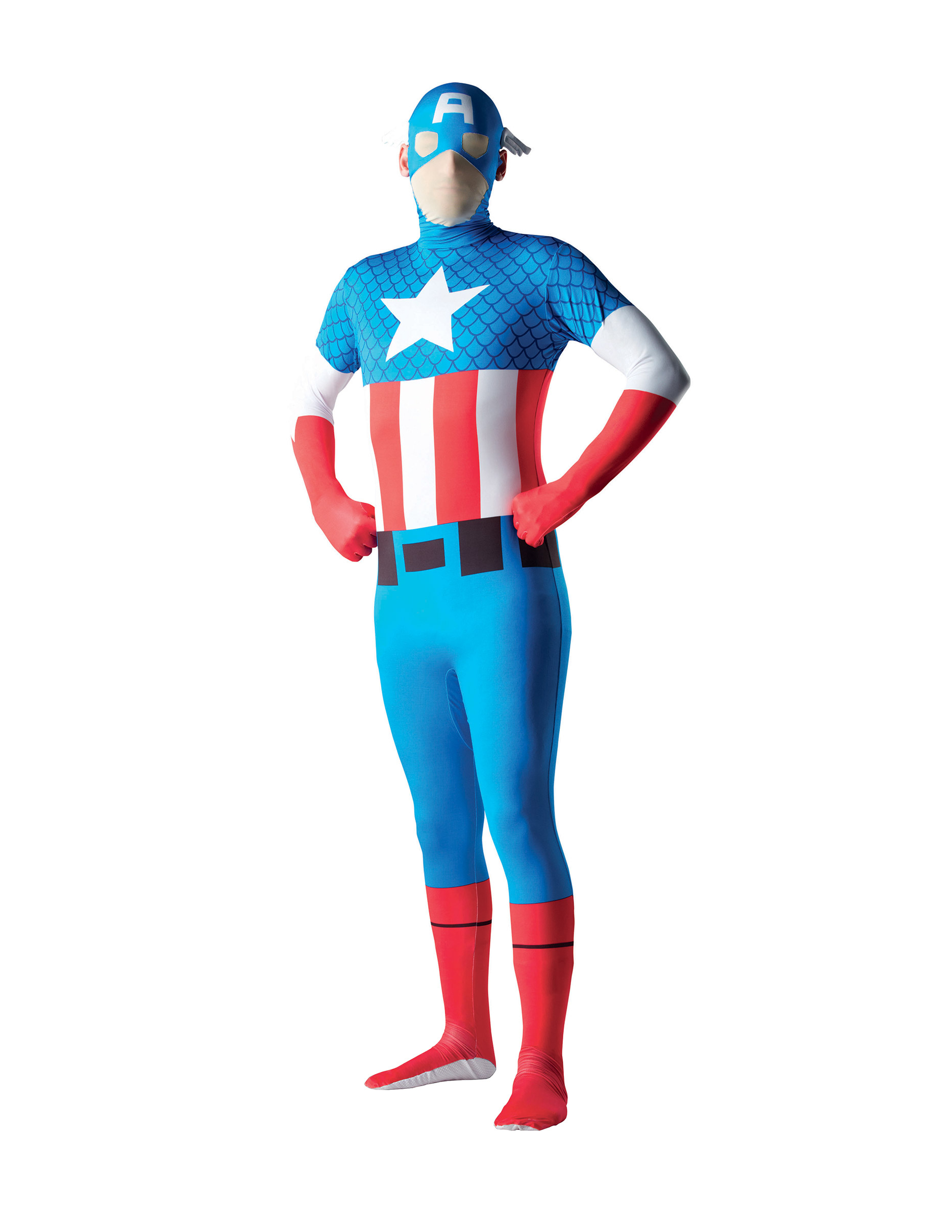 Déguisement seconde peau Captain America adulte