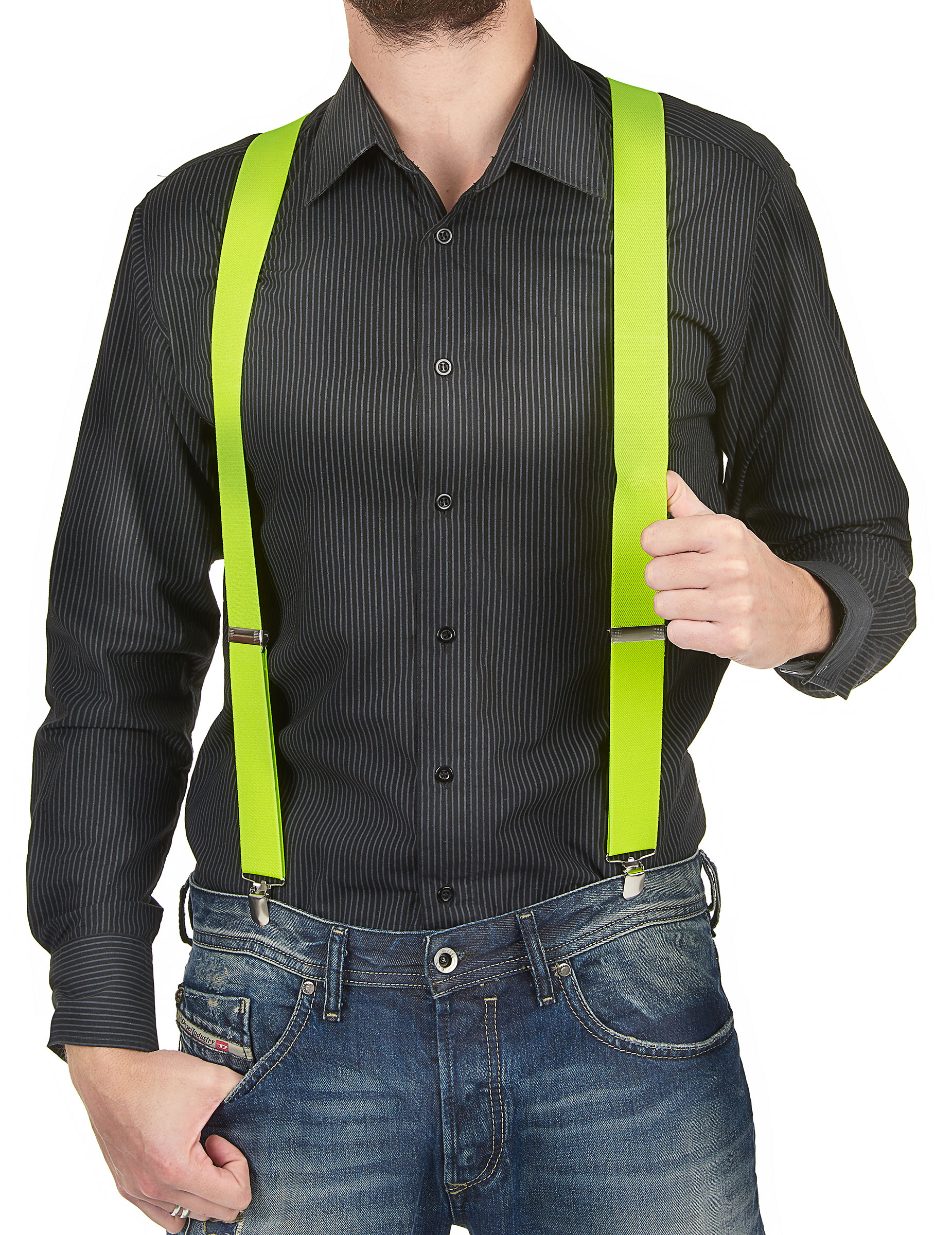 Bretelles jaunes adulte