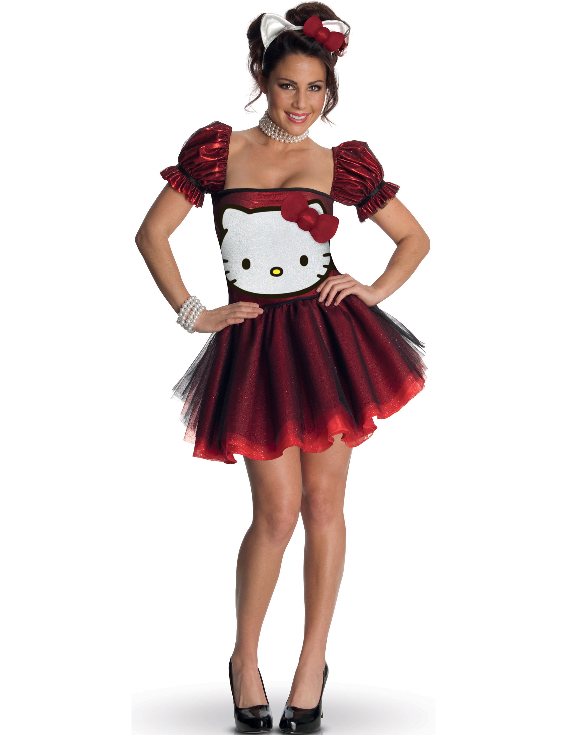 Déguisement Hello Kitty rouge adulte