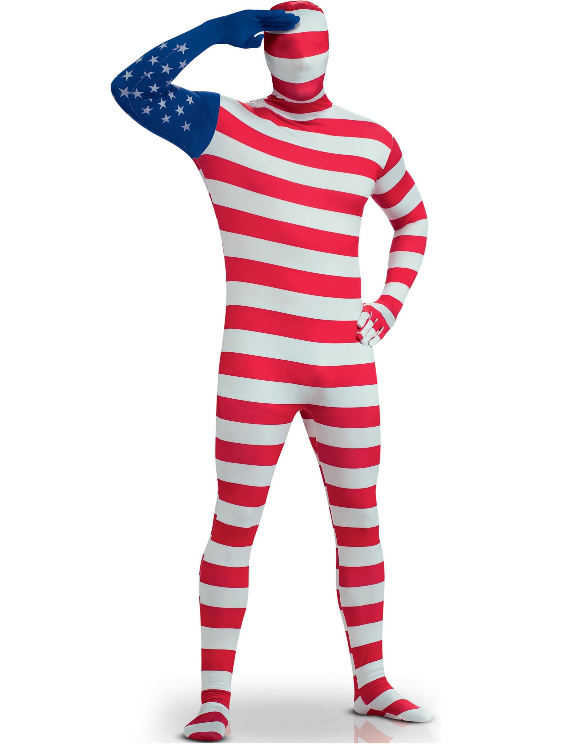 Déguisement seconde peau drapeau US adulte