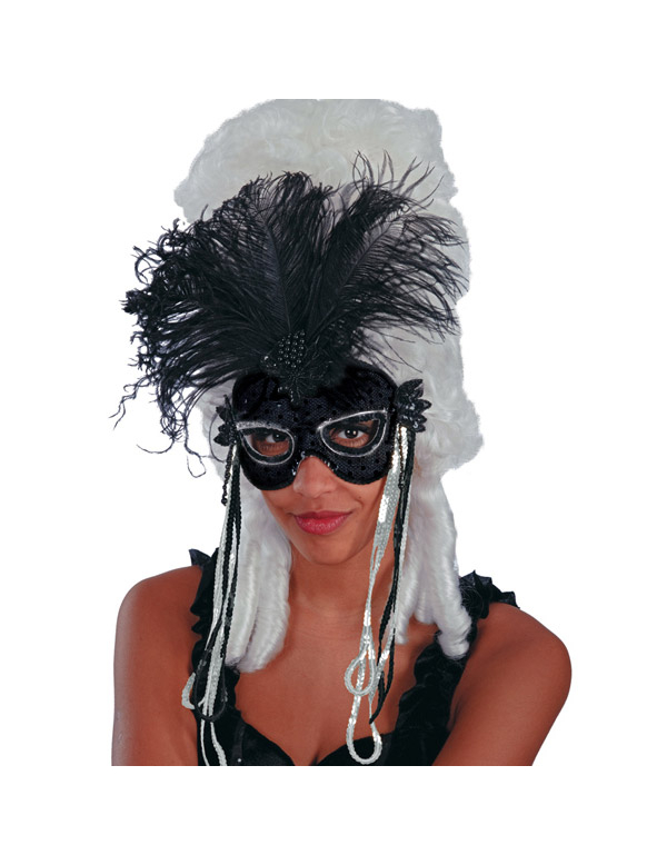 Loup noir plumes noires adulte