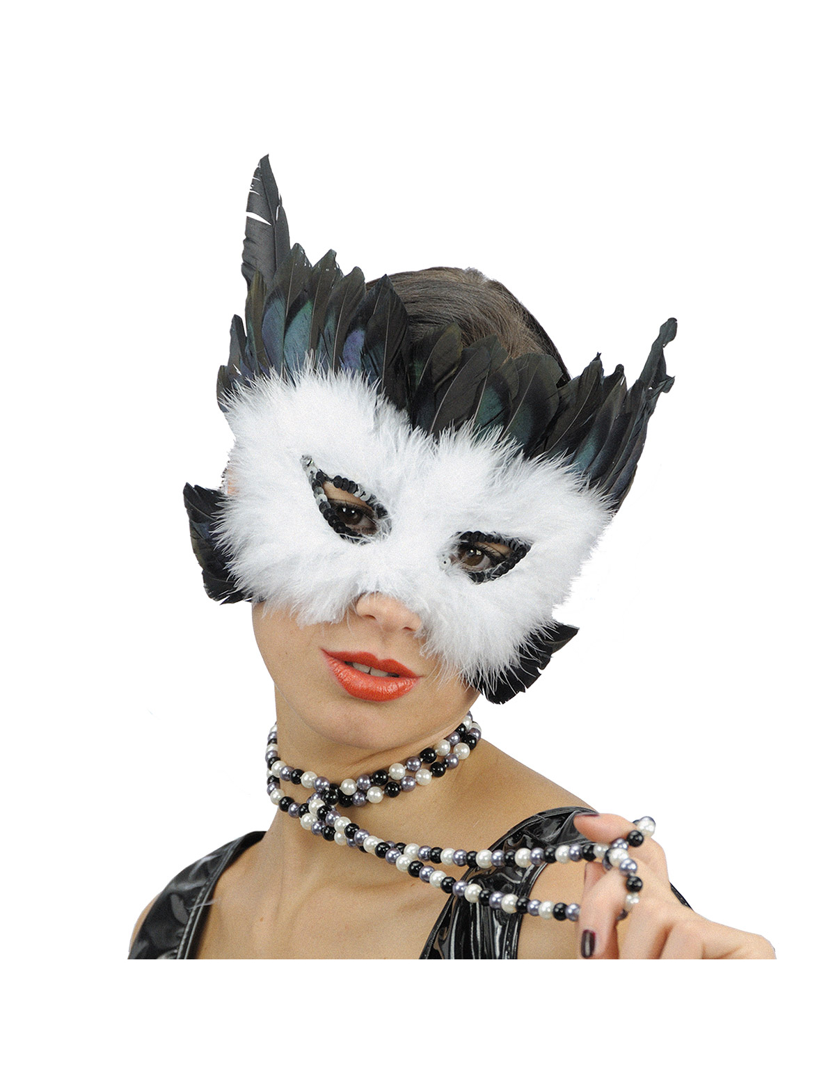 Loup blanc avec plumes adulte