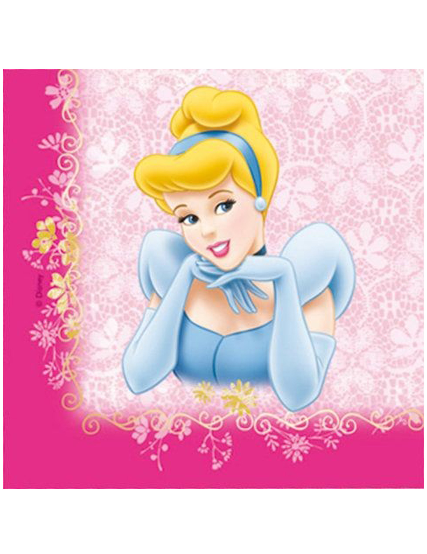 20 Serviettes en papier Princesse beauty   33 x 33 cm