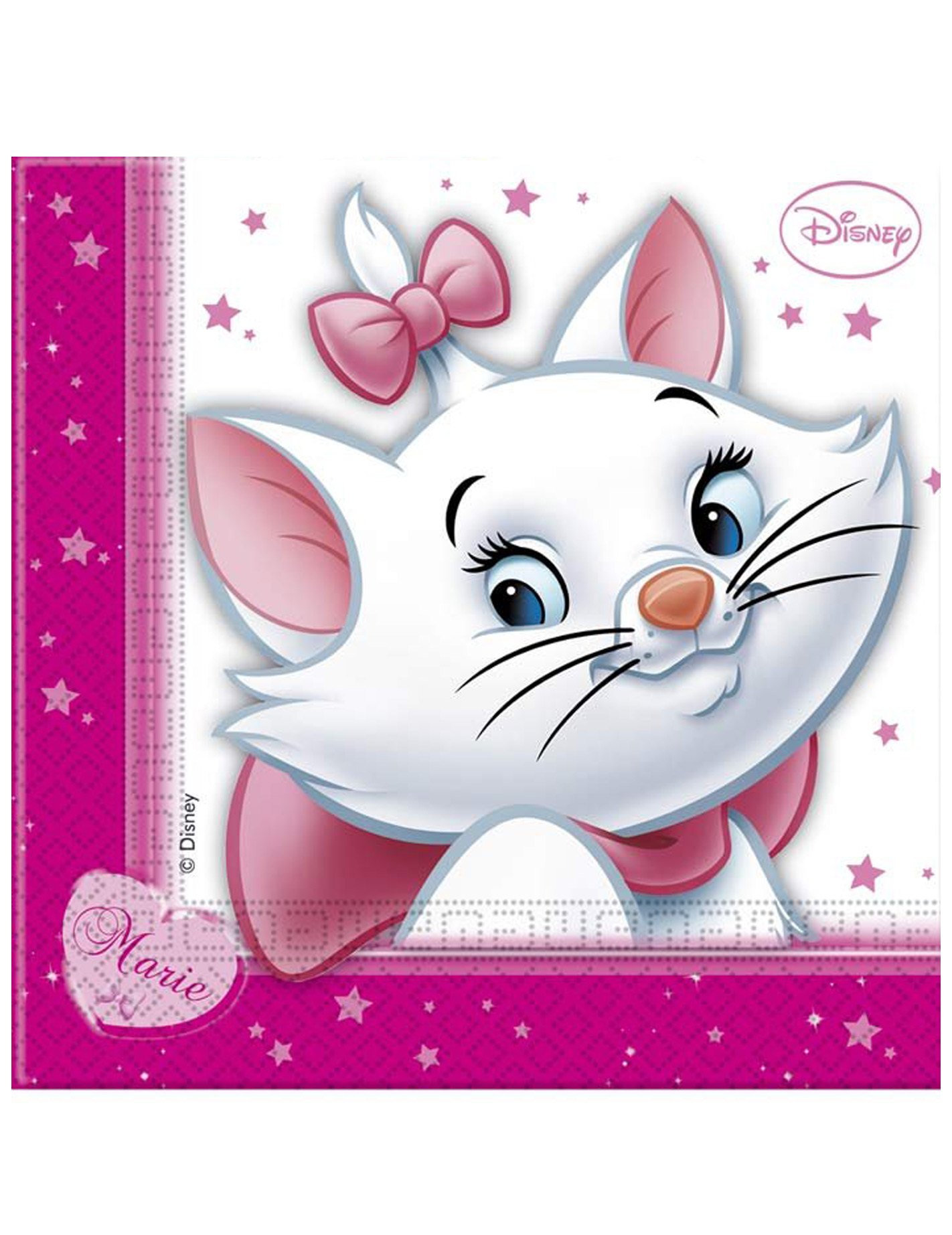 20 Serviettes en papier Marie des Aristochats 33 x 33 cm