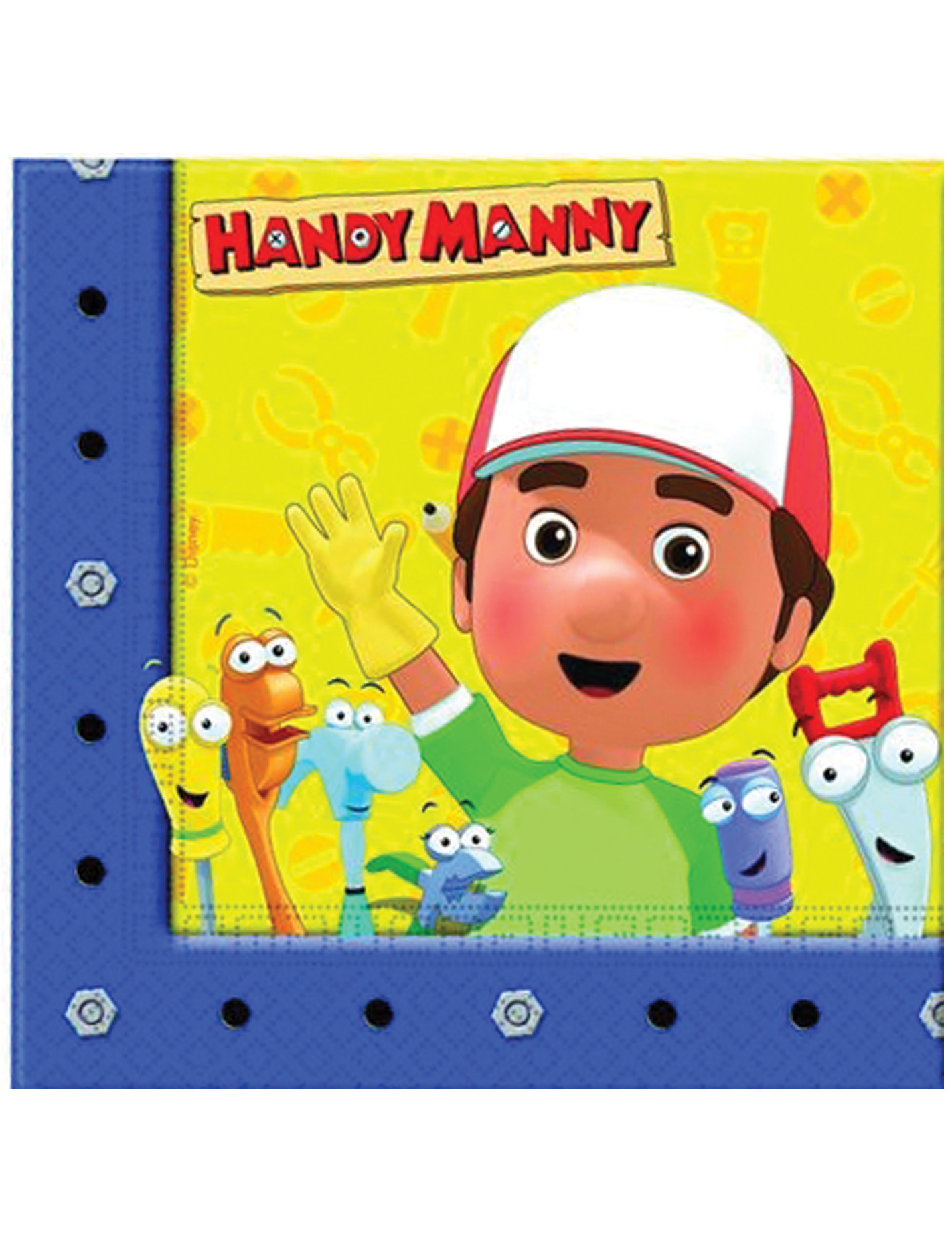 20 Serviettes en papier Manny et ses outils 33 x 33 cm