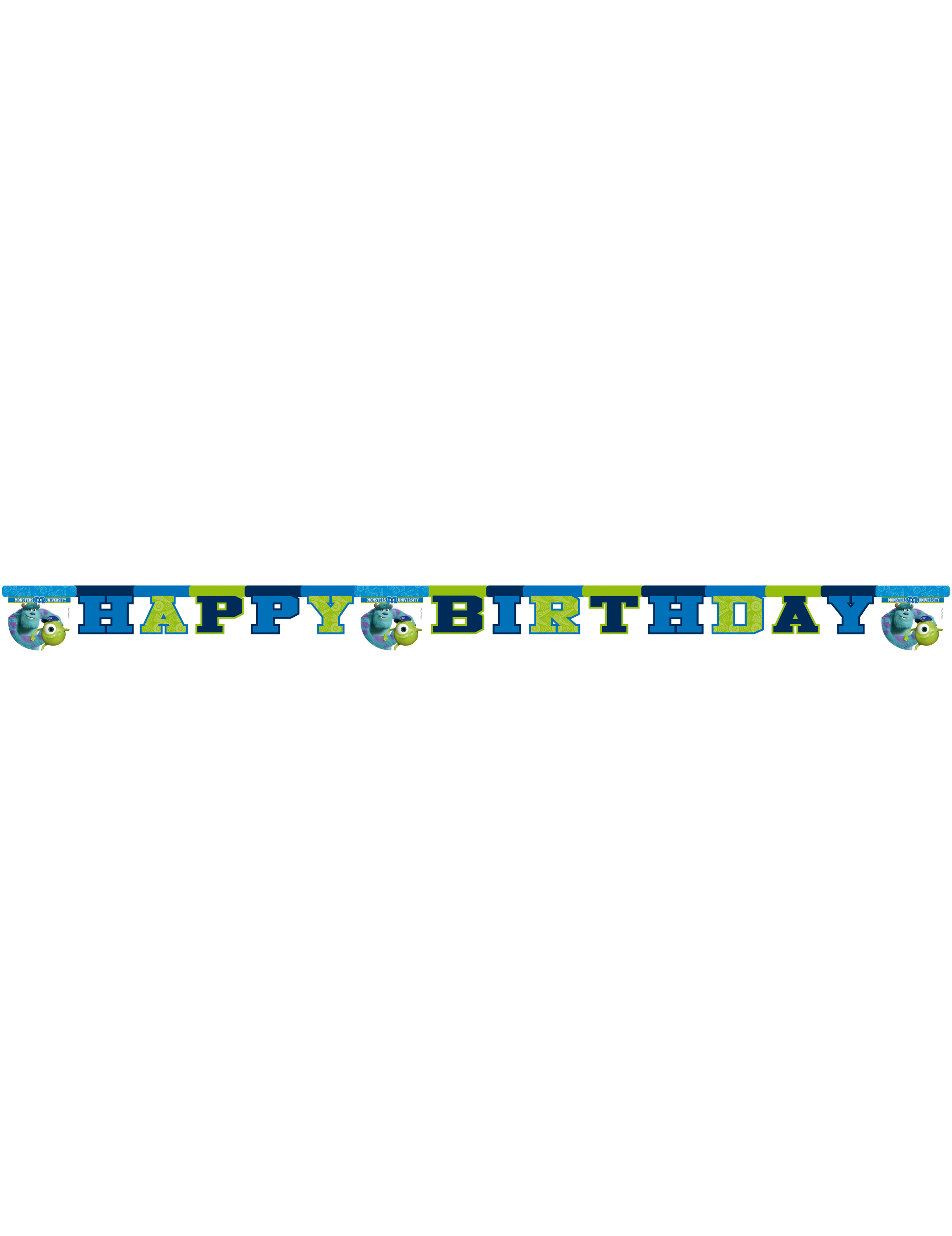 Guirlande Happy Birthday Monstres Acedemy