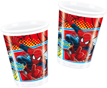 8 Gobelets en plastique Ultimate Spiderman 200ml
