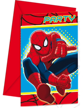 6 Cartes d'invitations Ultimate Spiderman