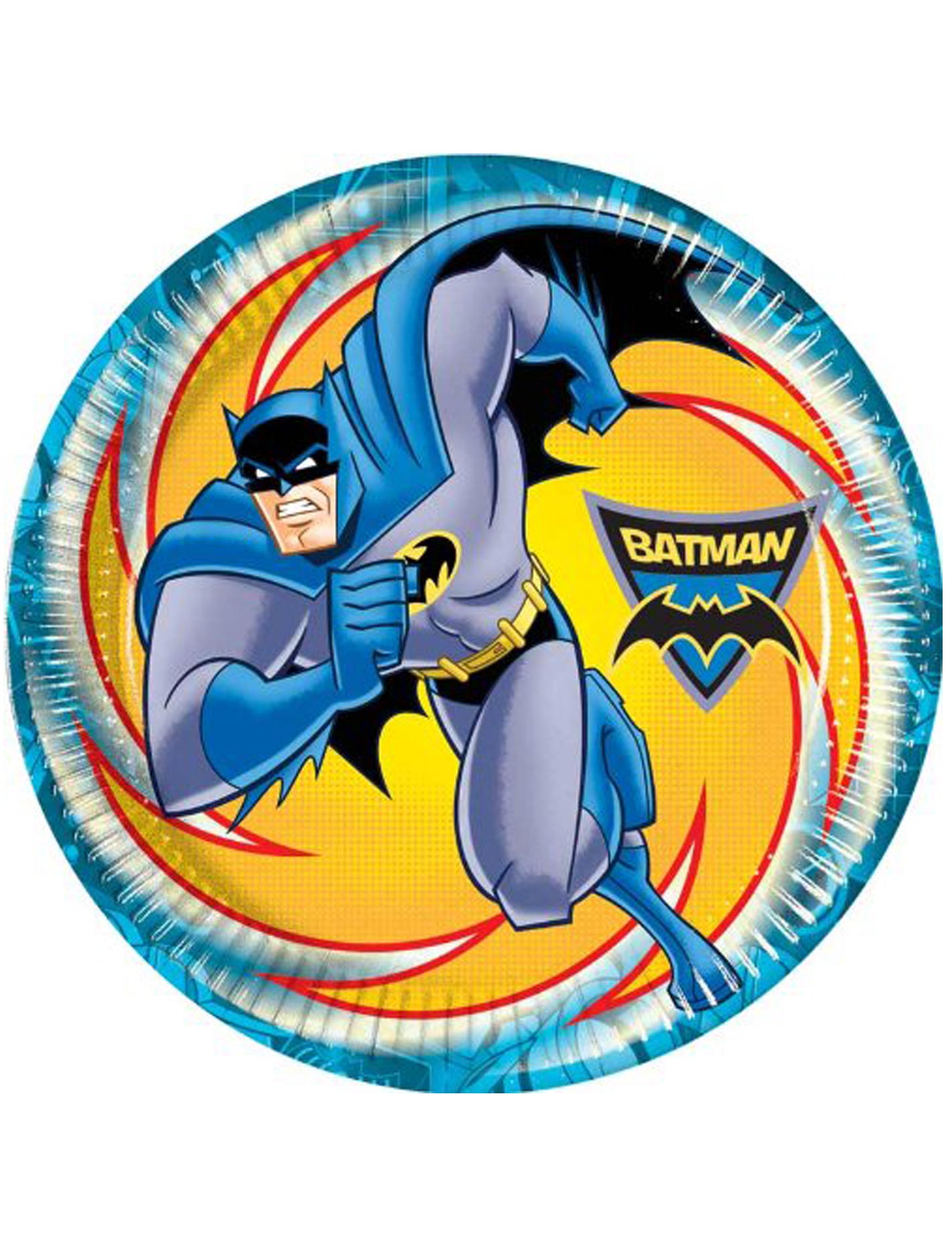 8 Assiettes Batman 23 cm