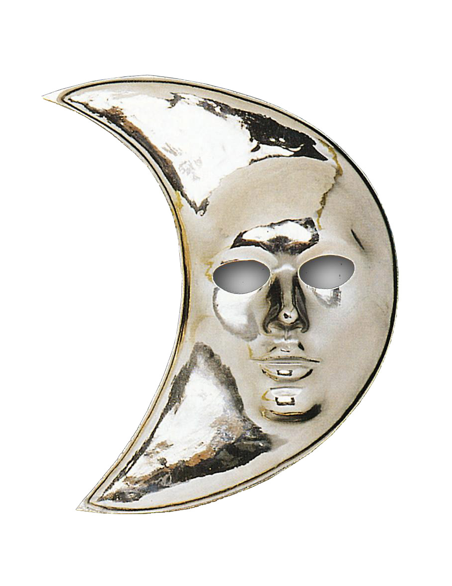 Masque lune argenté adulte