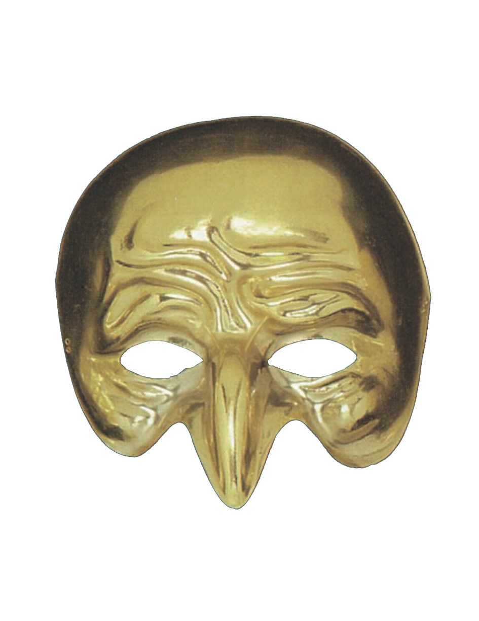 Demi masque doré nez crochu adulte