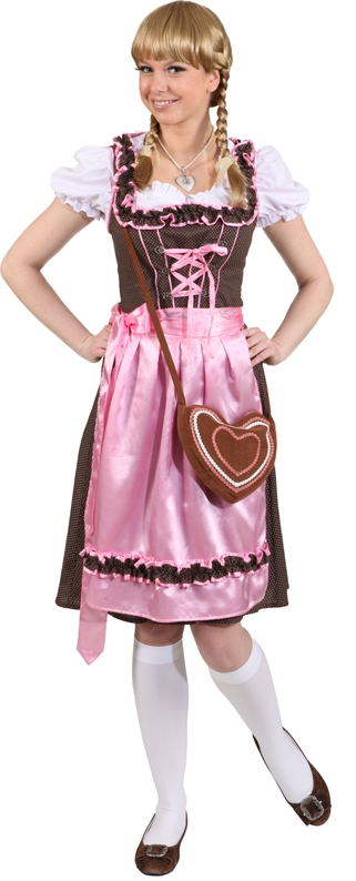 Déguisement traditionnel Bavaroise rose femme