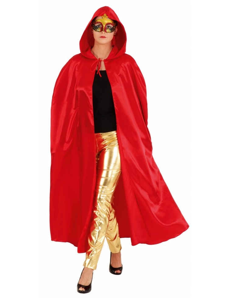 Cape à capuche rouge adulte