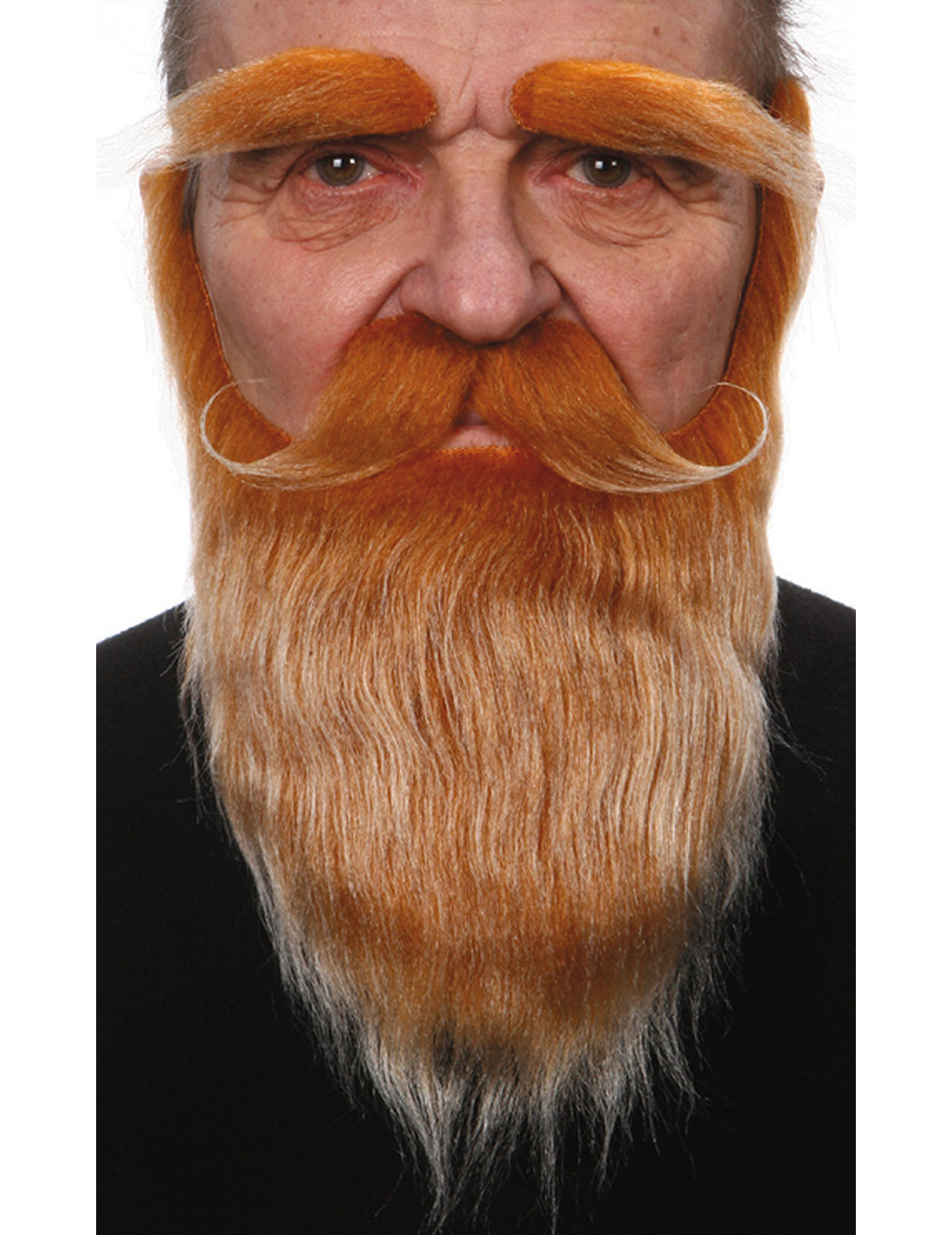 Barbe, moustache et sourcils roux adulte