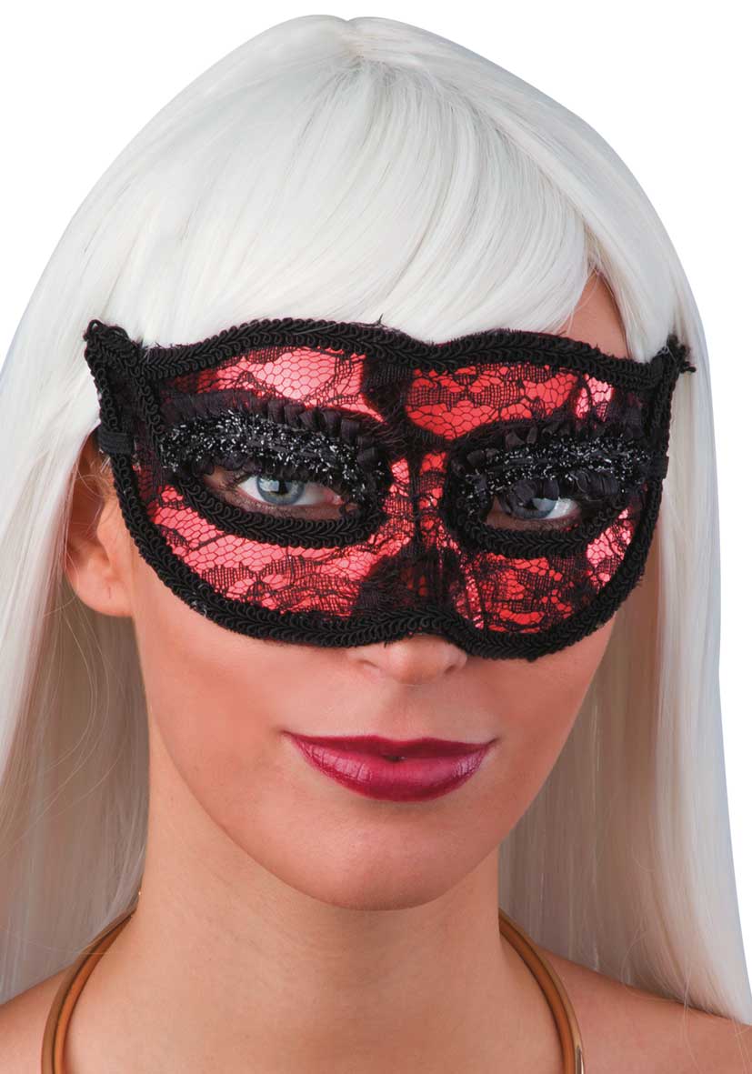 Loup dentelle rouge adulte