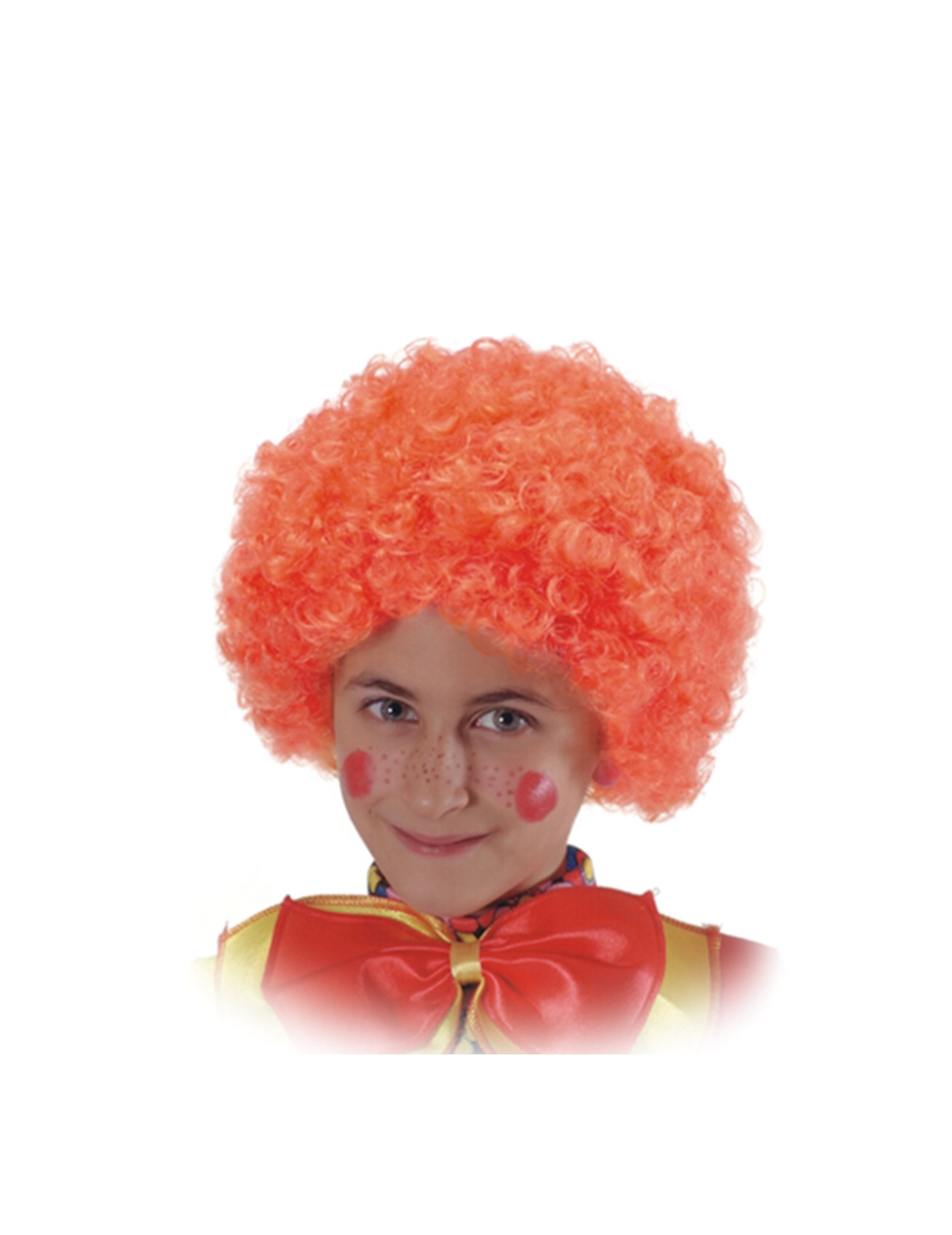 Perruque clown orange enfant