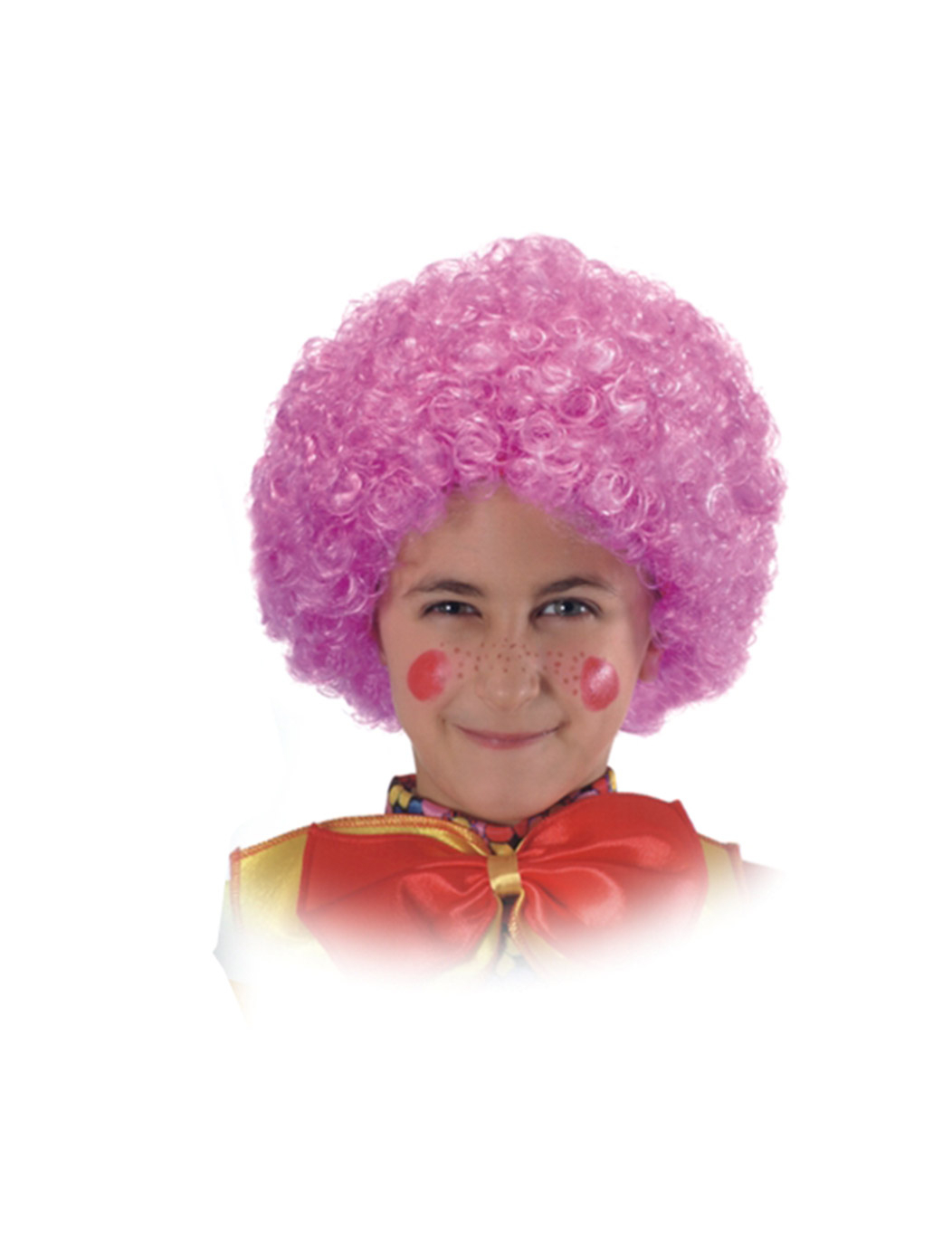Perruque clown rose enfant