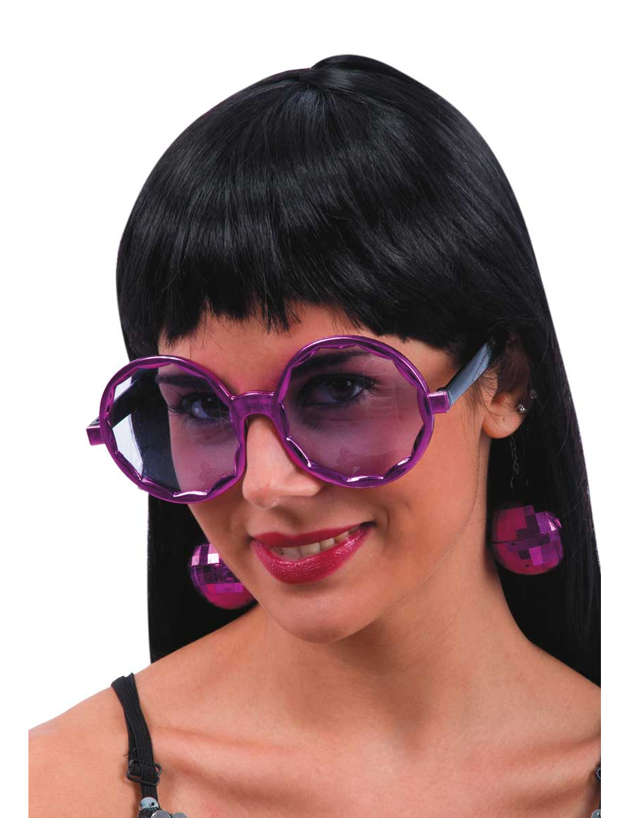 Lunettes disco violettes adulte