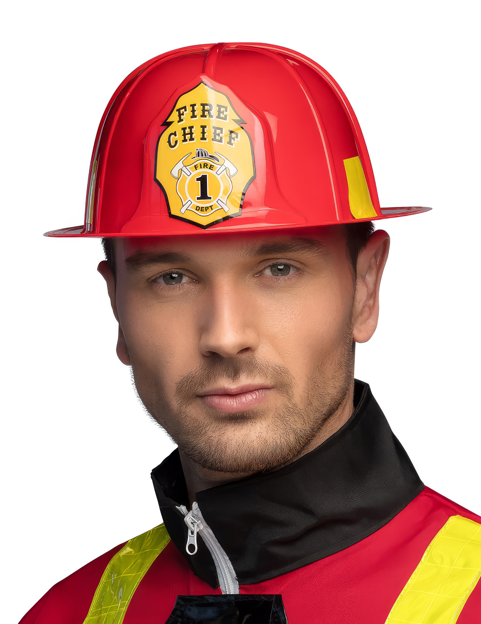 Casque pompier rouge adulte