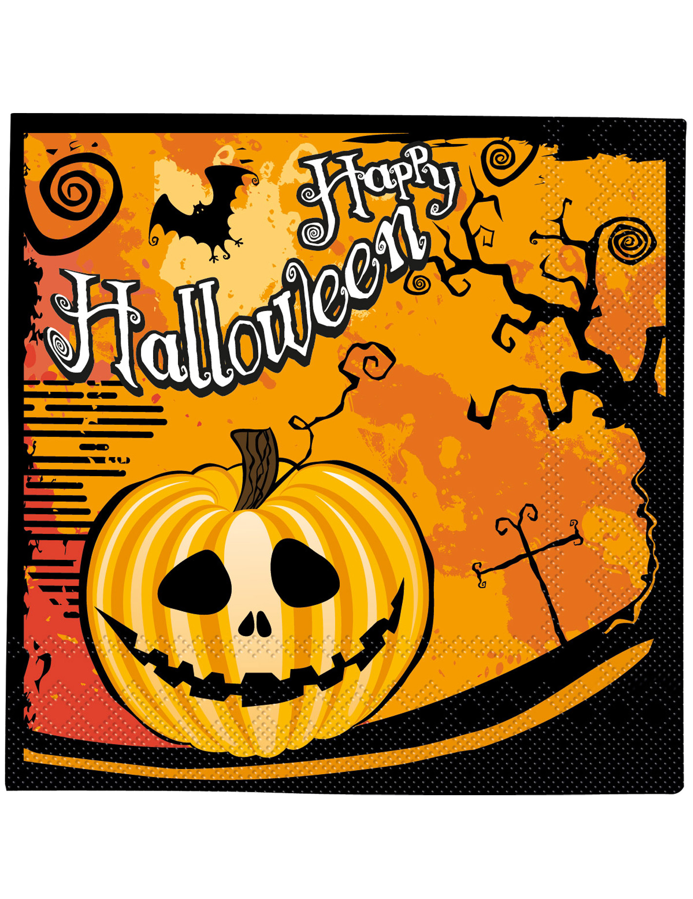 20 Serviettes en papier Halloween 33 x 33 cm